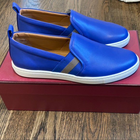Vibrant Blue Slip-On Sneakers - Picture 2 of 6